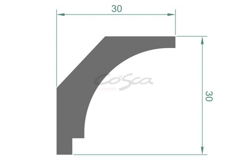 Потолочный карниз Cosca КX019, 30х30