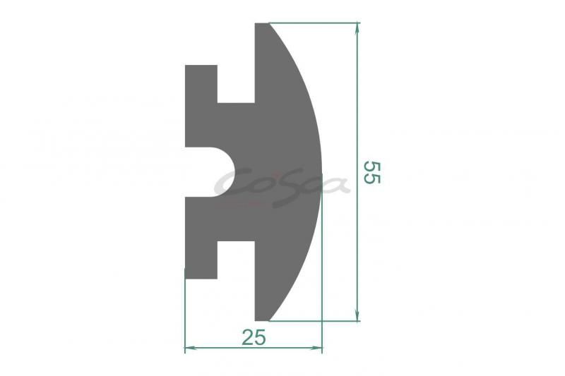 Молдинг для скрытого освещения Cosca MХ010, 55х25