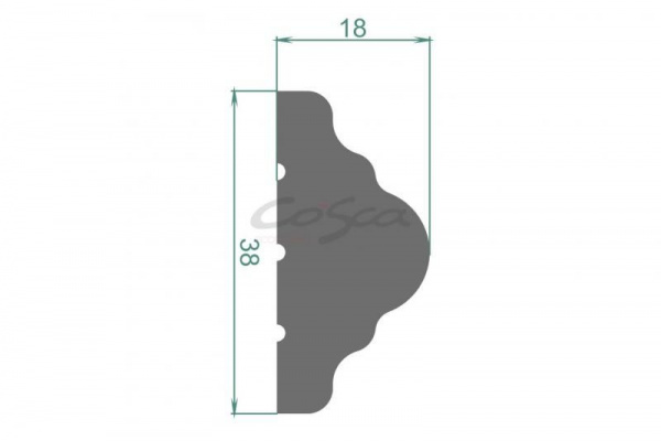 Молдинг для стены Cosca МХ 009, 38х18